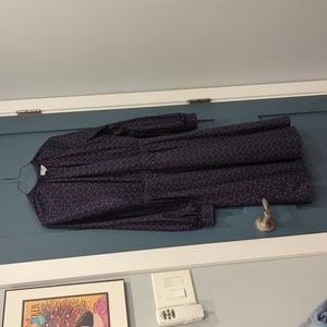 Derek Lam black print midi dress